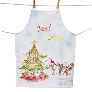 April Cornell Kid's Apron Christmas Elves O/S NWT
